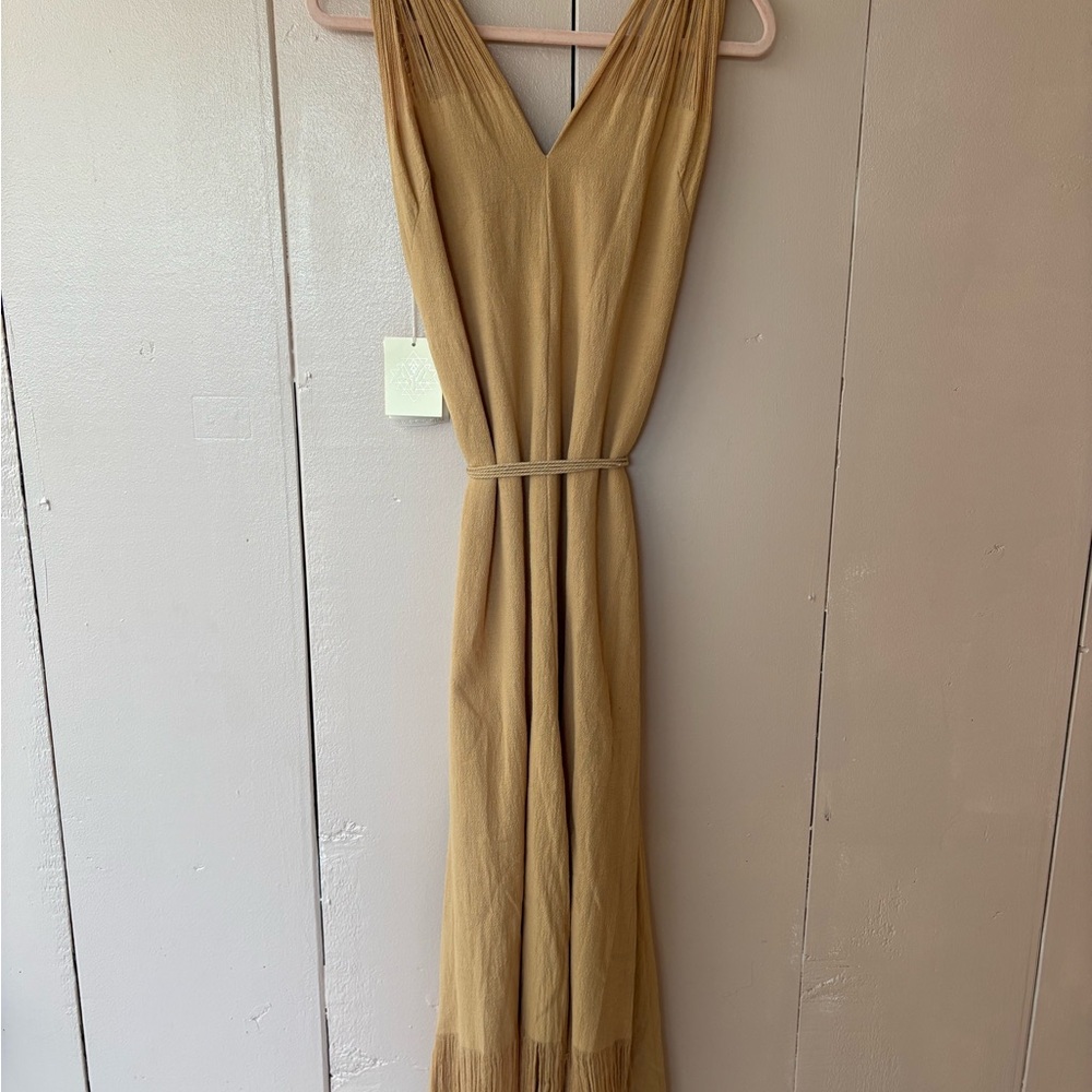 Long Maxi Bohemian Dress • Beige Sandal Organic